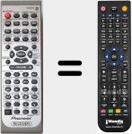 T&eacute;l&eacute;commande pour remplacer RC516KU (XXD3101)