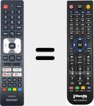 Replacement remote control for 70DN5EA (SHWRMC0139N)