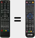 Télécommande pour remplacer TVD-224 LED MP 01