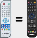 Replacement remote control for MX-PVR5287