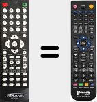 Replacement remote control for KDV101
