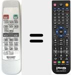 Télécommande pour remplacer RRMCGA187WJSA