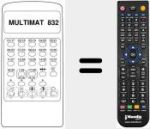Replacement remote control for MULTIMAT 832