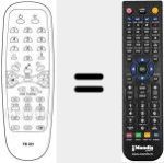 Replacement remote control for FB 201