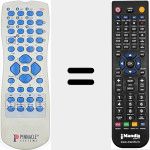 Replacement remote control for PINNA002