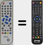 T&eacute;l&eacute;commande pour remplacer Style001