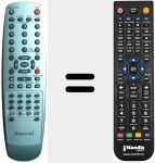 Replacement remote control for REMCON481