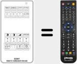Télécommande pour remplacer RM 604 B (A1009009A)