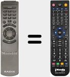 T&eacute;l&eacute;commande pour remplacer REMCON017