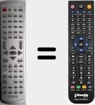 Télécommande pour remplacer TVD1401