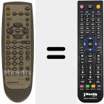Replacement remote control for RC 464 DV (24140464)