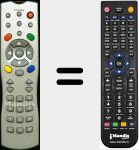 Replacement remote control for DIGI2000T