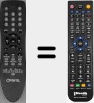 Replacement remote control for Opentel001