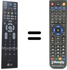 Mando a distancia equivalente LG WHV14664