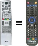 Mando a distancia equivalente LG WHV15079