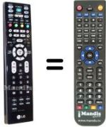 Mando a distancia equivalente LG WHV12456