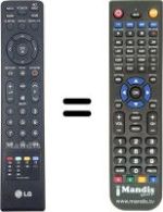 Mando a distancia equivalente LG WHV15946