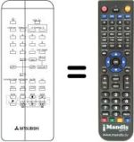 Mando a distancia equivalente Mitsubishi SEC14134