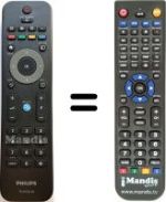 Télécommande équivalente Philips WHV12509