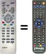Replacement remote control Thomson WHV3437