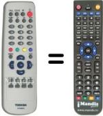 Télécommande équivalente Toshiba SEC15909