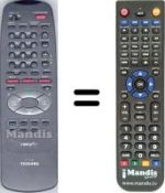 Télécommande équivalente Toshiba WHV15218