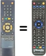 Replacement remote control HVS54707