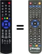 Télécommande équivalente HVS53541