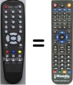 Télécommande équivalente HVS53375
