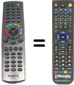 Télécommande équivalente Humax HVS53377