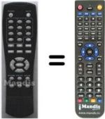 Télécommande équivalente HVS54949