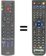 Télécommande équivalente HVS54407
