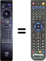 Replacement remote control JVC HVS57422
