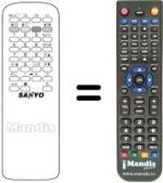 Mando a distancia equivalente Sanyo 21 MT E