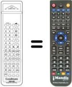 Mando a distancia equivalente Goodmans KT 8875