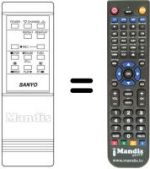 Mando a distancia equivalente Sanyo VHR-3100