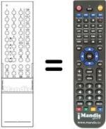 Télécommande équivalente 655602 H