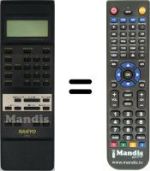 Télécommande équivalente A05141 LCD