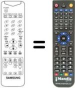 Mando a distancia equivalente Samsung TX 21B5
