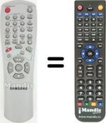 Mando a distancia equivalente Samsung SV-430 F