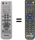 Mando a distancia equivalente Samsung DVD R-121