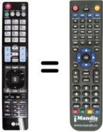 Télécommande équivalente LG 60 PX 950
