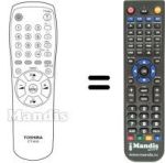 Télécommande équivalente Toshiba 21 S 03 D