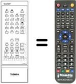 Mando a distancia equivalente CT-9185