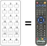 Télécommande équivalente Daewoo DCS 2011 R