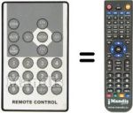 Télécommande équivalente Denver DFT 507