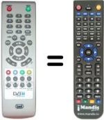 Télécommande équivalente Trevi DT 3386 R