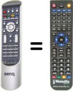 Replacement remote control Benq DV 3750