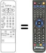 Mando a distancia equivalente Daewoo DVT 2085