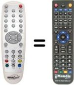 Télécommande équivalente DIGIQUEST EASY SCART T5 (ver. 2)